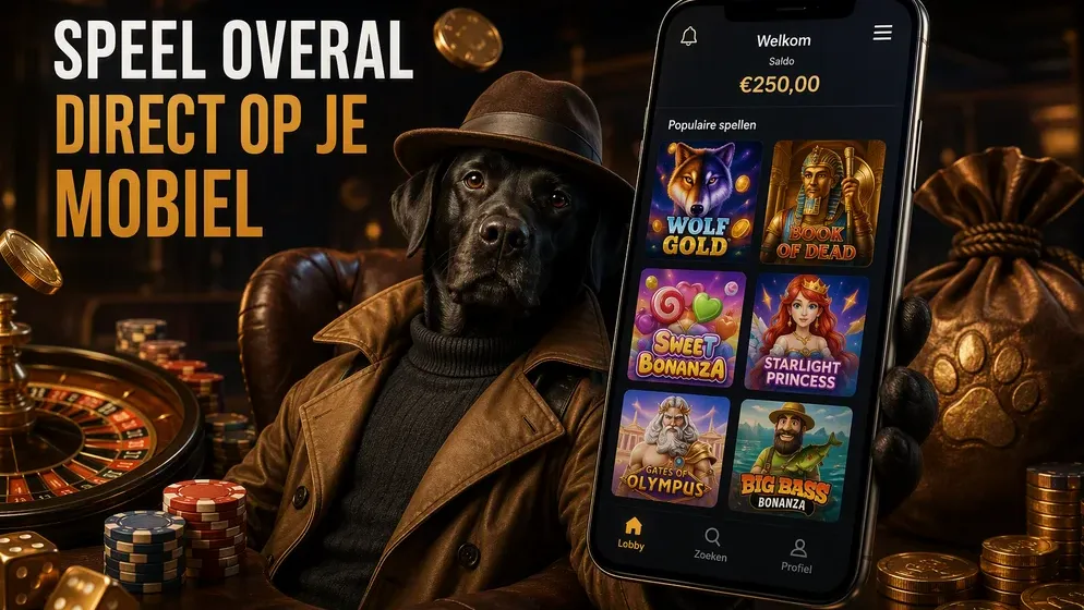 smartphone met open casino app interface